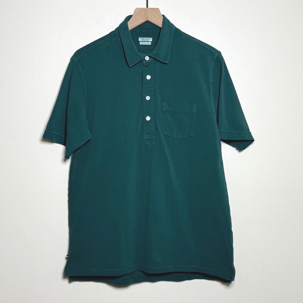 OOBE Brand Mens Avedon Cotton Short Sleeve Polo Shirt L Green Golf Outdoors